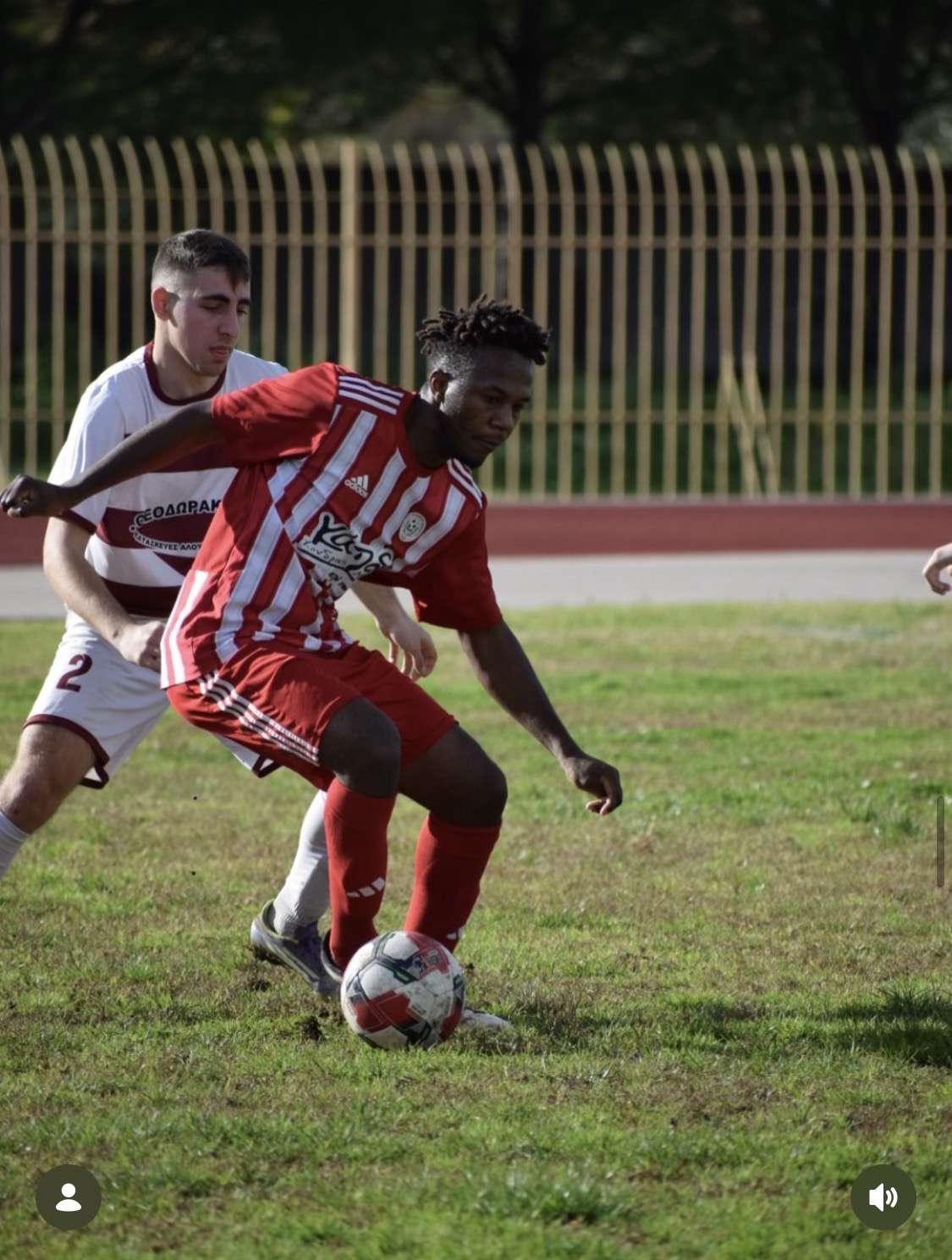 Barney Kirimi on the ball during a league match