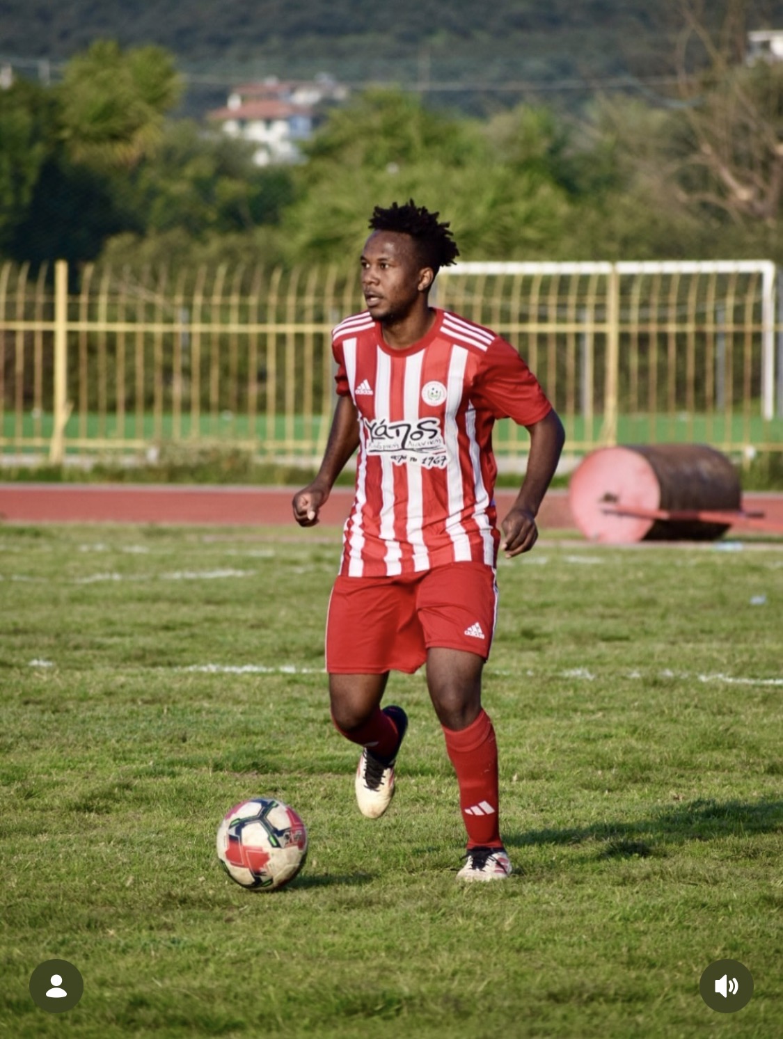 Barney Kirimi competing for possession